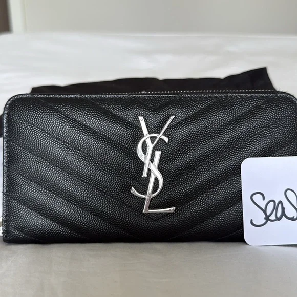Yves Saint Laurent Long Zip Wallet - Picture 2 of 14